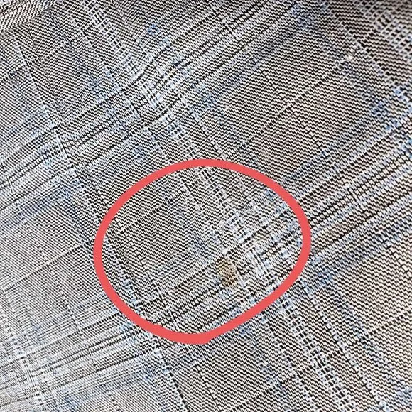 White House Black Market whbm Petite size 4P Gray Blue Plaid Blazer AS IS - Picture 8 of 11